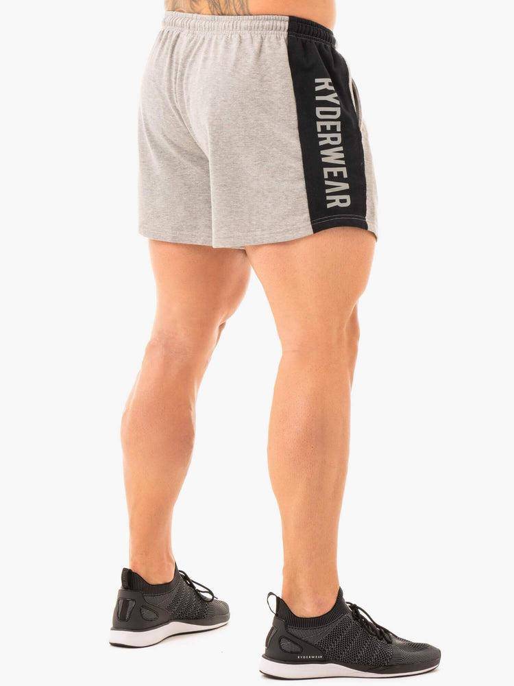 Men's Ryderwear Men Shorts Fleece Arnie Shorts Grey Marl | NZ1367KI