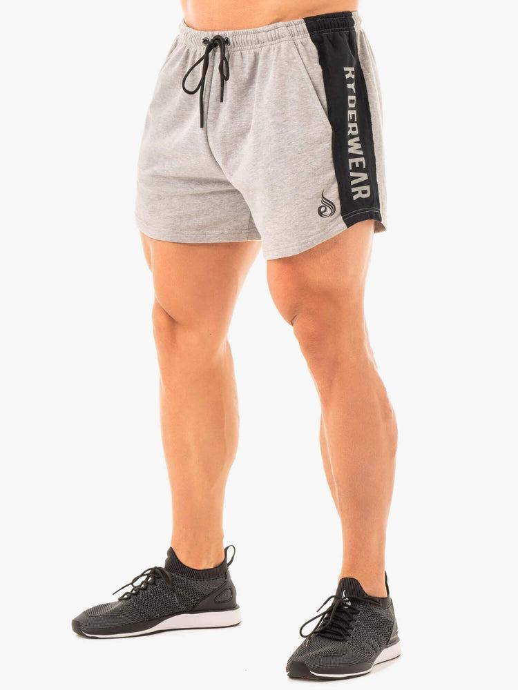 Men\'s Ryderwear Men Shorts Fleece Arnie Shorts Grey Marl | NZ1367KI