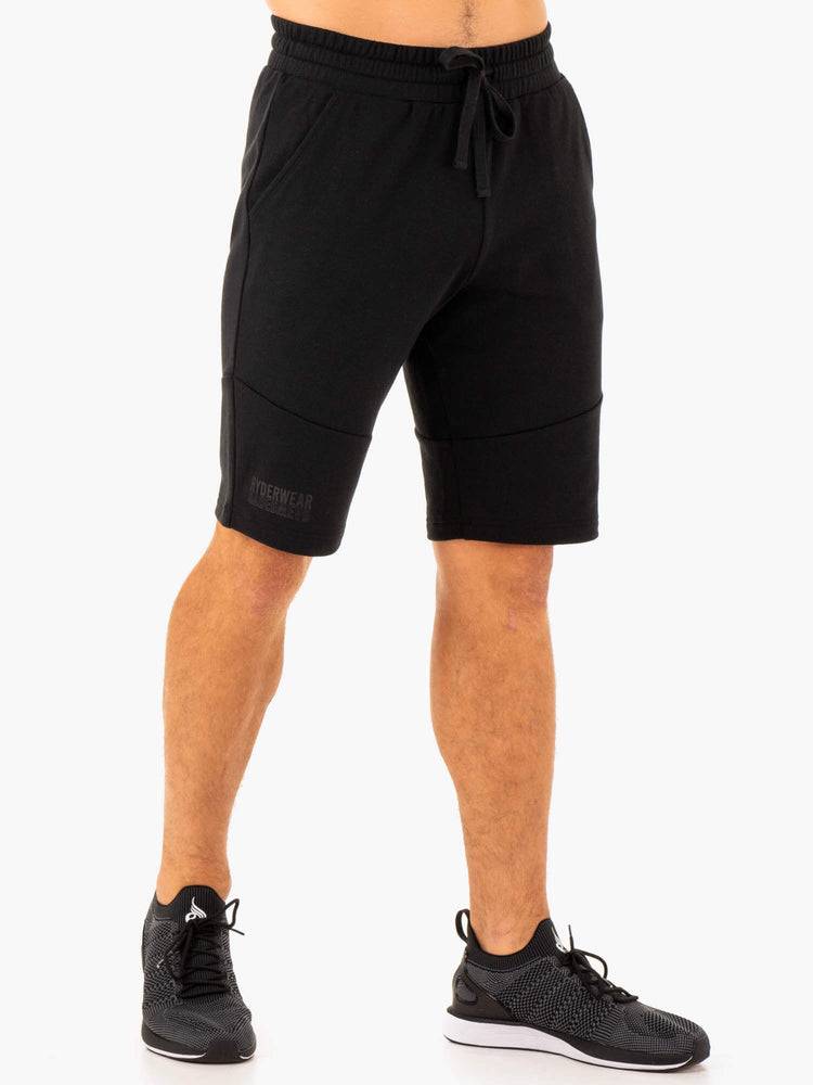 Men's Ryderwear Men Shorts Limitless Track Shorts Black | NZ1380TV