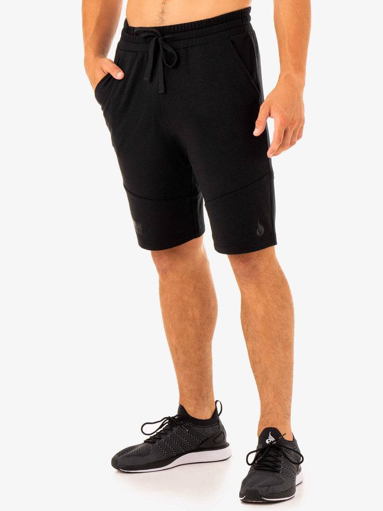 Men\'s Ryderwear Men Shorts Limitless Track Shorts Black | NZ1380TV