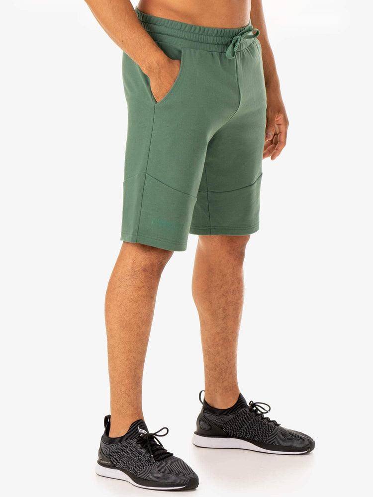 Men's Ryderwear Men Shorts Limitless Track Shorts Forest Green | NZ1381YU