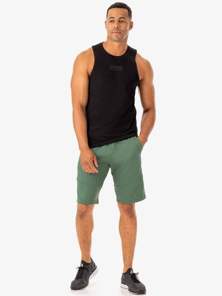 Men's Ryderwear Men Shorts Limitless Track Shorts Forest Green | NZ1381YU