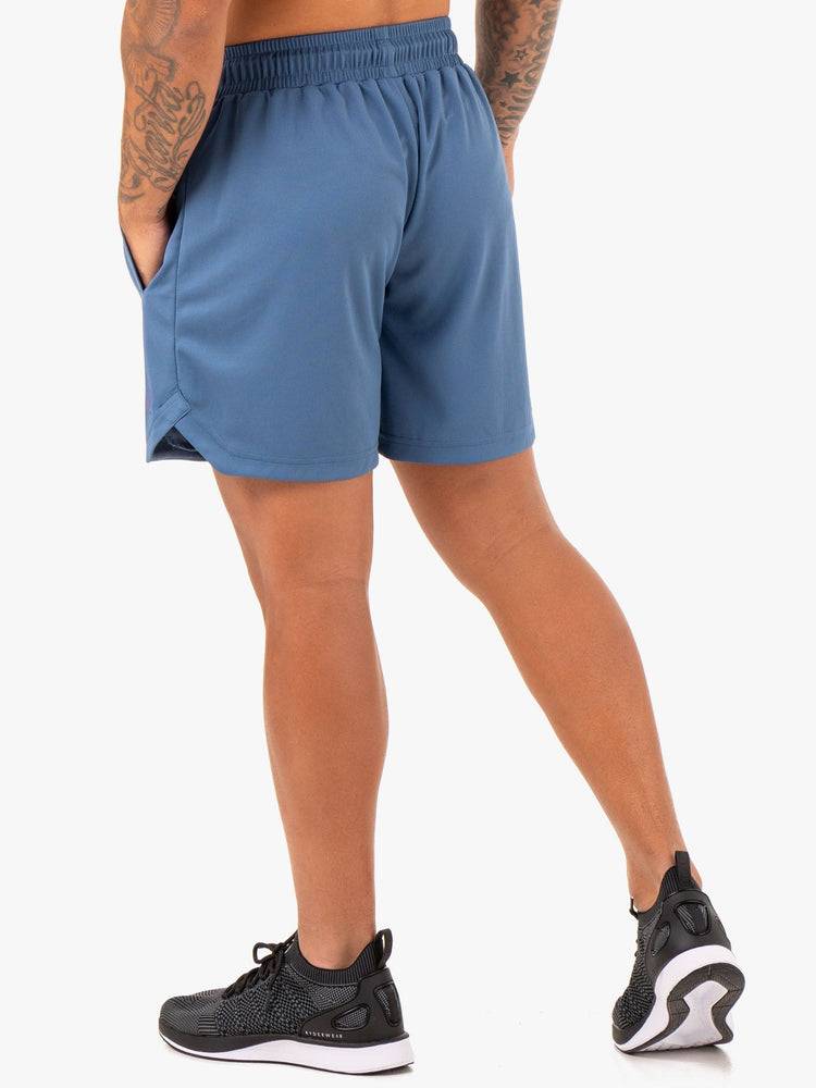 Men's Ryderwear Men Shorts Mesh Training Shorts Blue | NZ1384OR