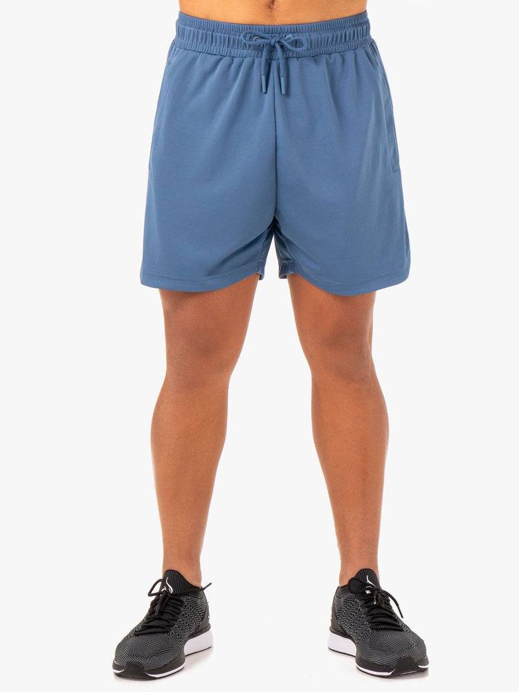 Men's Ryderwear Men Shorts Mesh Training Shorts Blue | NZ1384OR