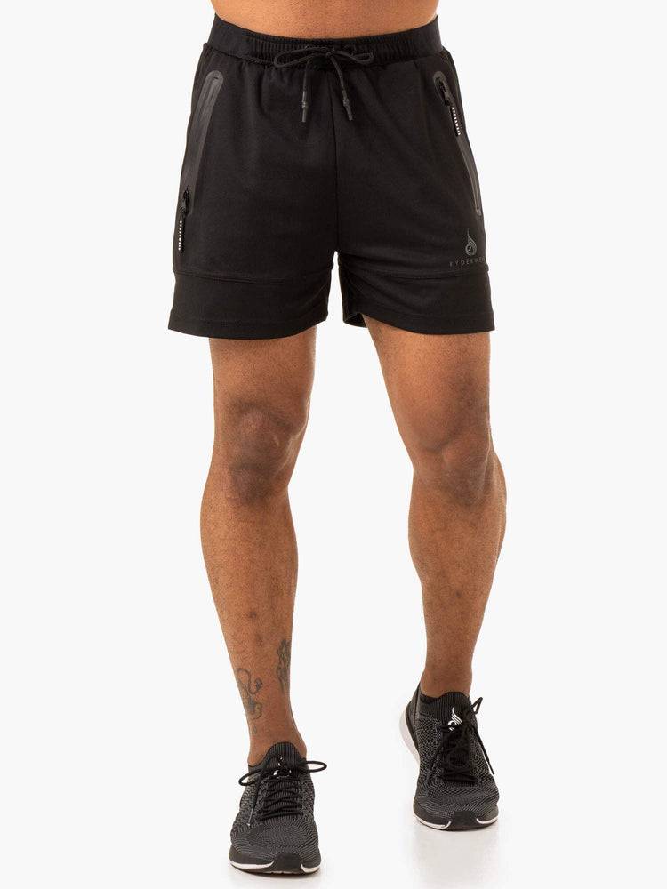 Men's Ryderwear Men Shorts Overdrive Mesh Shorts Black | NZ1392JJ