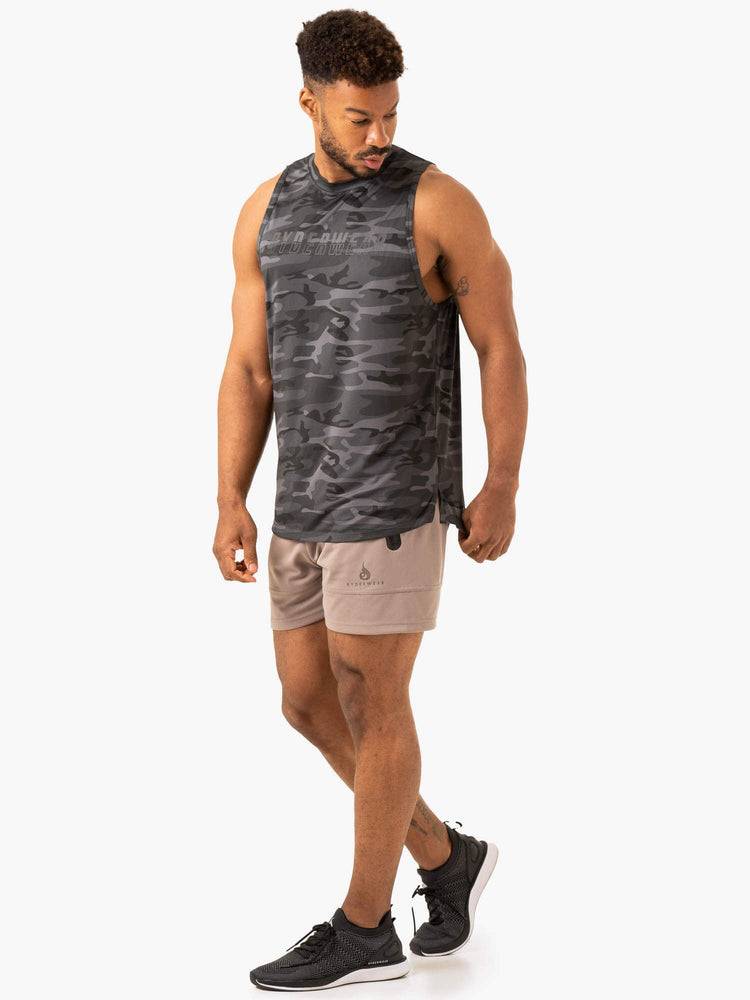 Men's Ryderwear Men Shorts Overdrive Mesh Shorts Mushroom | NZ1394LH