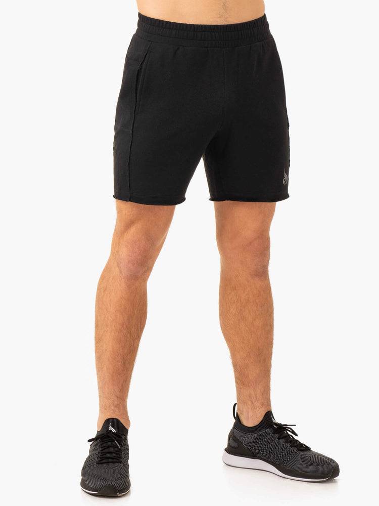 Men's Ryderwear Men Shorts Pursuit Track Shorts Black | NZ1398VD