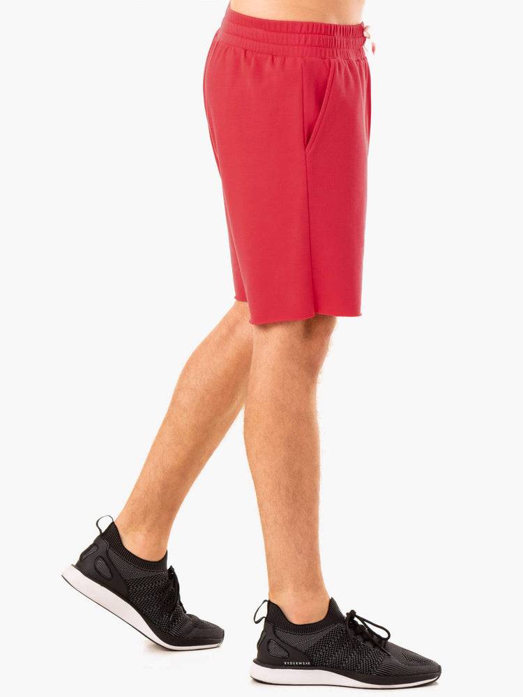 Men's Ryderwear Men Shorts Recharge Track Gym Shorts Red | NZ1403WY