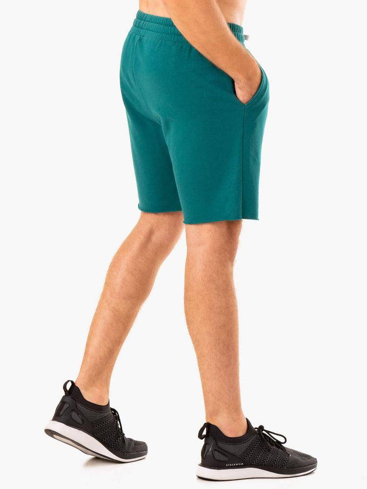 Men's Ryderwear Men Shorts Recharge Track Gym Shorts Teal | NZ1405RW