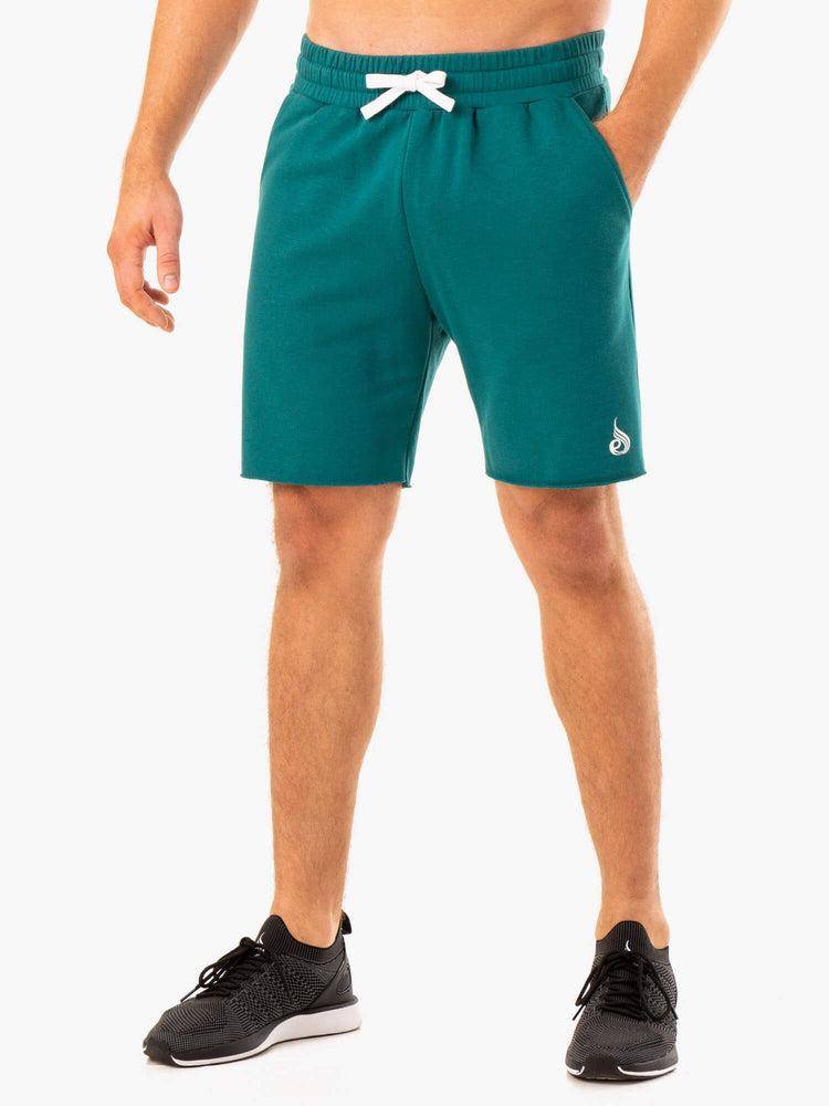 Men\'s Ryderwear Men Shorts Recharge Track Gym Shorts Teal | NZ1405RW