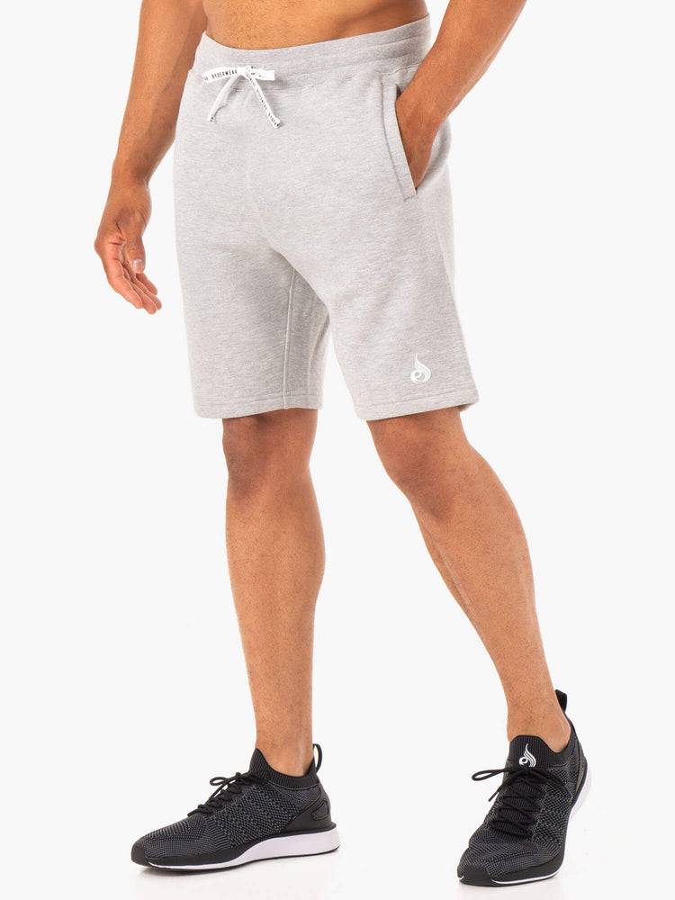 Men's Ryderwear Men Shorts Recharge Track Shorts Grey Marl | NZ1406TV