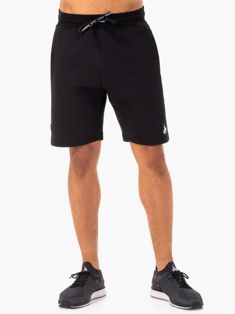 Men's Ryderwear Men Shorts Recharge Track Shorts Black | NZ1407YU