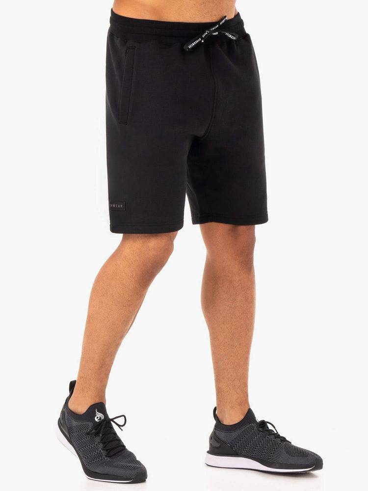 Men's Ryderwear Men Shorts Recharge Track Shorts Black | NZ1407YU