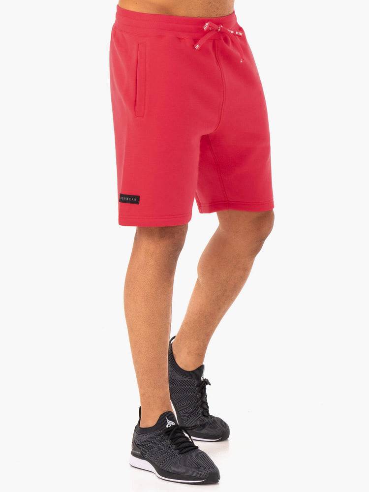 Men's Ryderwear Men Shorts Recharge Track Shorts Red | NZ1408UT