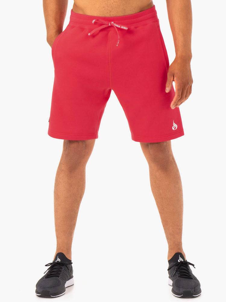 Men's Ryderwear Men Shorts Recharge Track Shorts Red | NZ1408UT