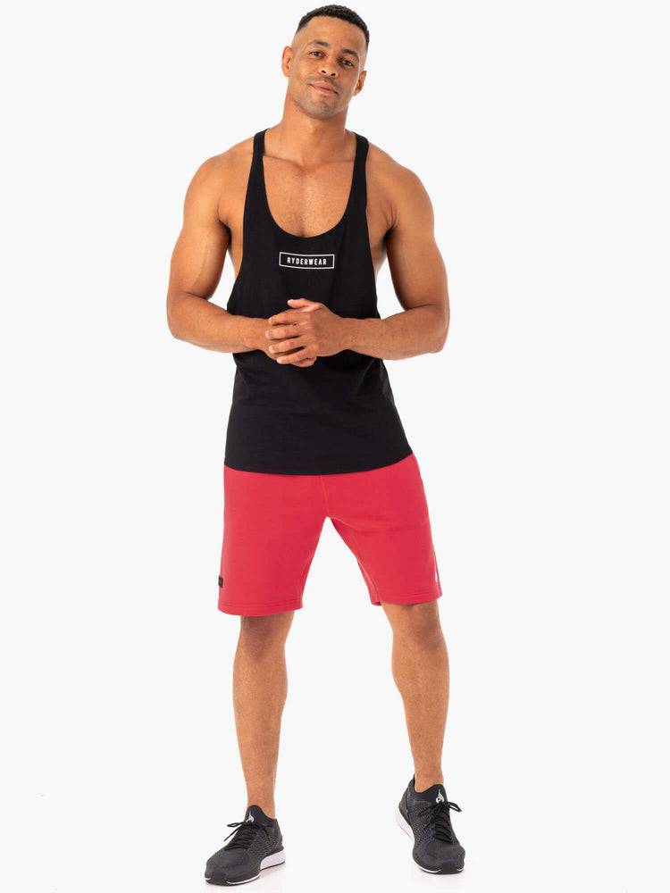 Men's Ryderwear Men Shorts Recharge Track Shorts Red | NZ1408UT