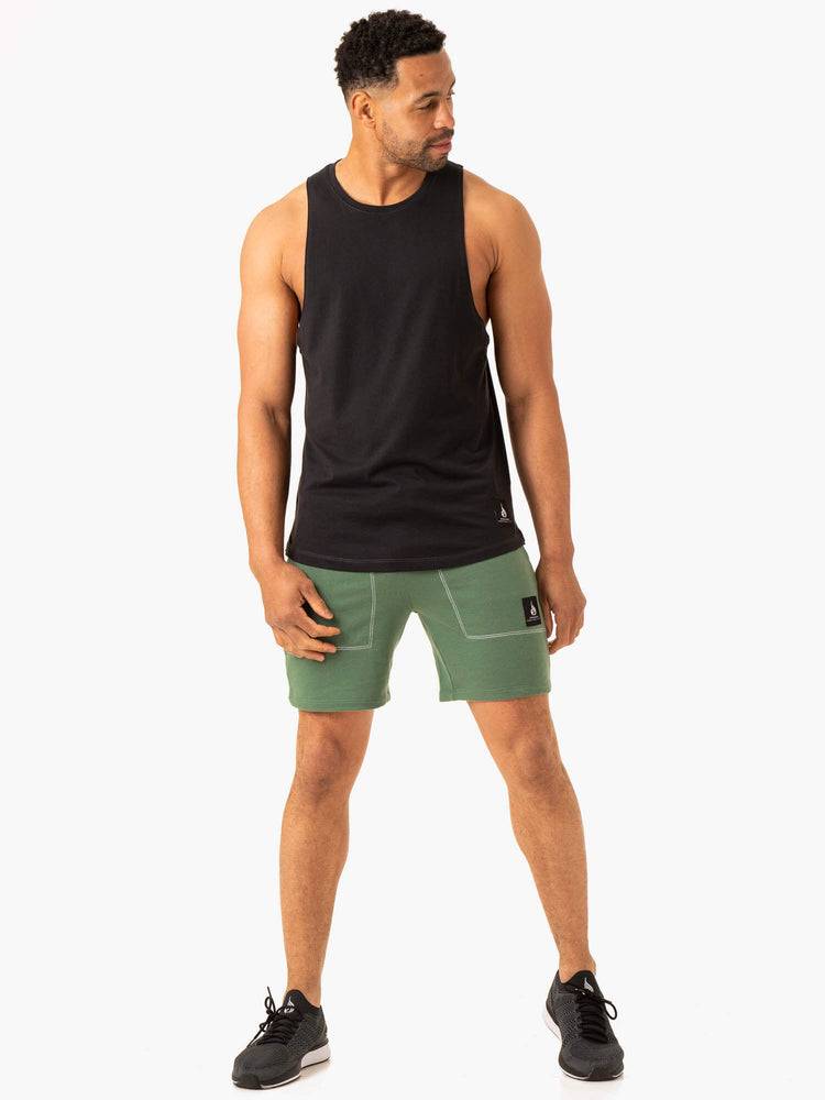 Men's Ryderwear Men Shorts Vital Track Shorts Green | NZ1420LH