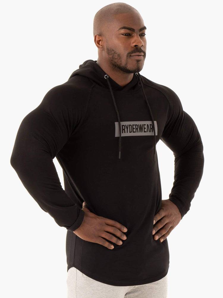 Men's Ryderwear Men Sweaters Base Pullover Jumper Sweaters Black | NZ1306OR