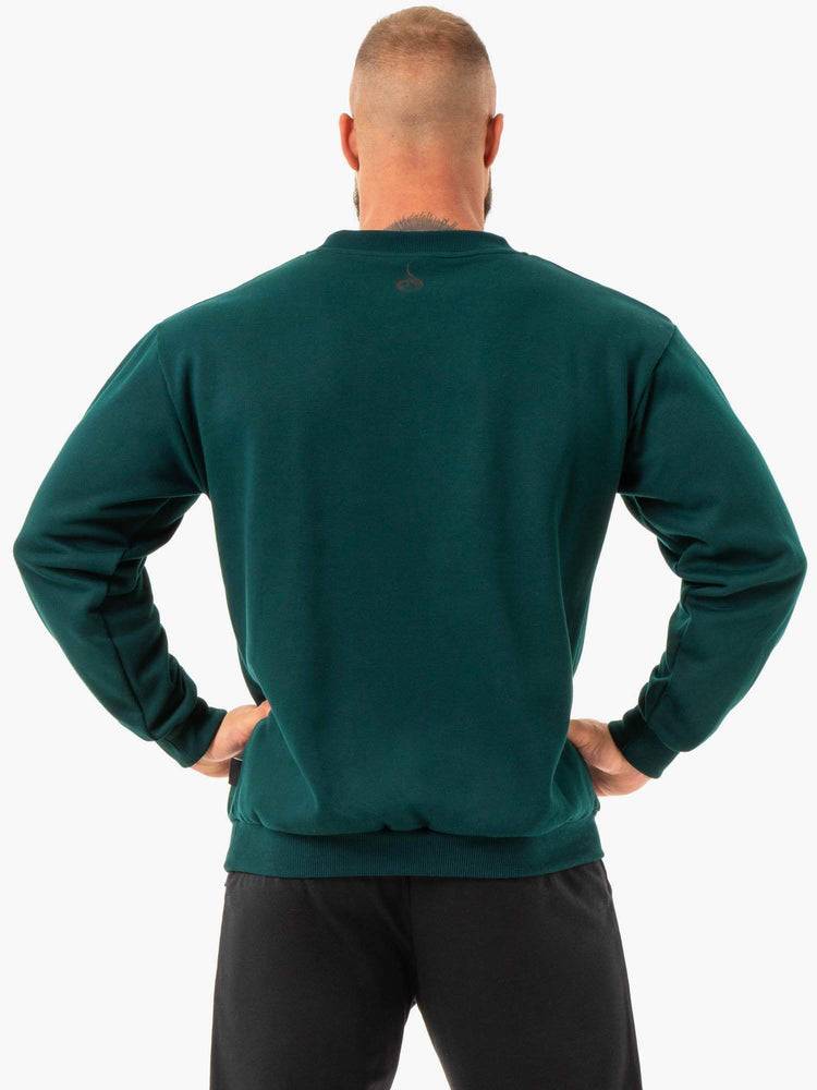 Men's Ryderwear Men Sweaters Force Pullover Sweaters Forest Green | NZ1324QZ