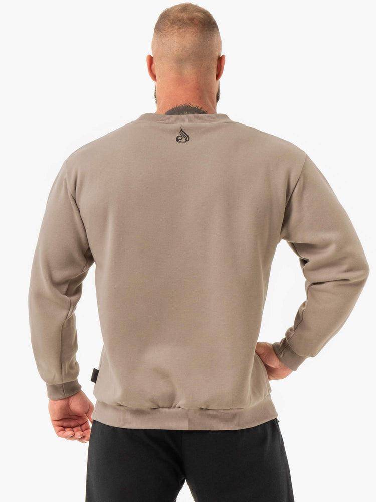 Men's Ryderwear Men Sweaters Force Pullover Sweaters Tan | NZ1325WY