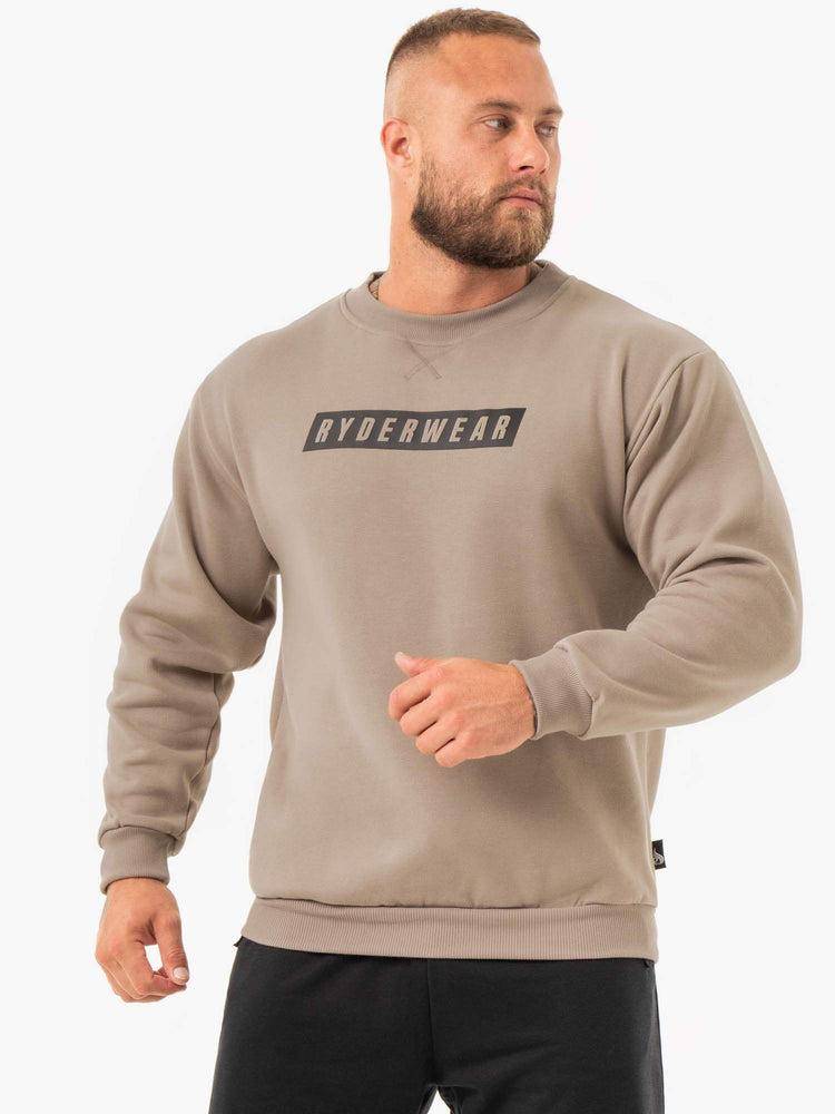 Men\'s Ryderwear Men Sweaters Force Pullover Sweaters Tan | NZ1325WY