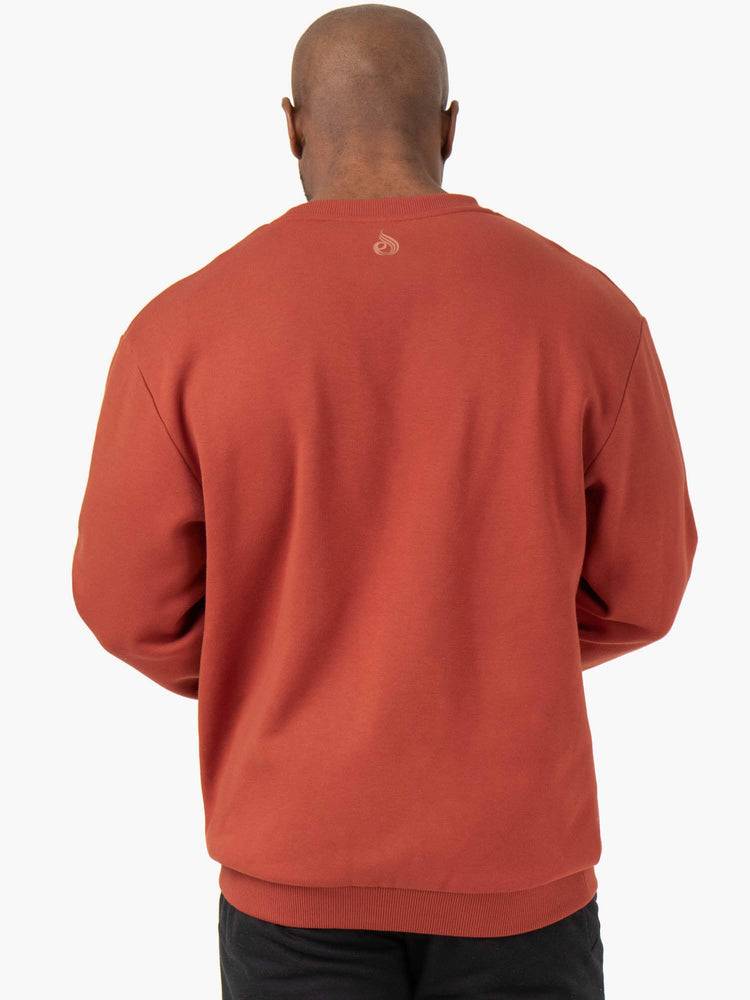 Men's Ryderwear Men Sweaters Pursuit Pullover Sweaters Red Clay | NZ1329YU