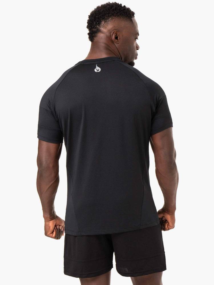 Men's Ryderwear Men T Shirts Action Mesh T Shirts Black | NZ1185KI