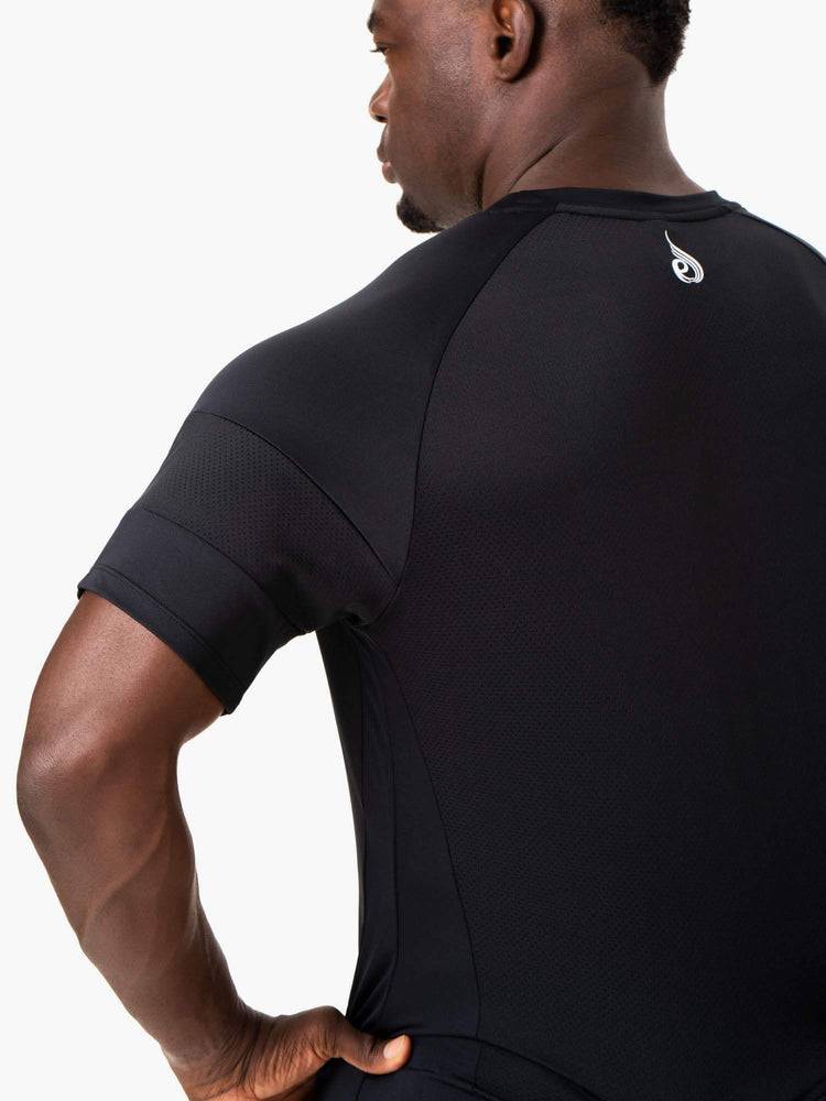 Men's Ryderwear Men T Shirts Action Mesh T Shirts Black | NZ1185KI