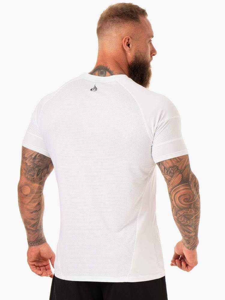 Men's Ryderwear Men T Shirts Action Mesh T Shirts White | NZ1186LH