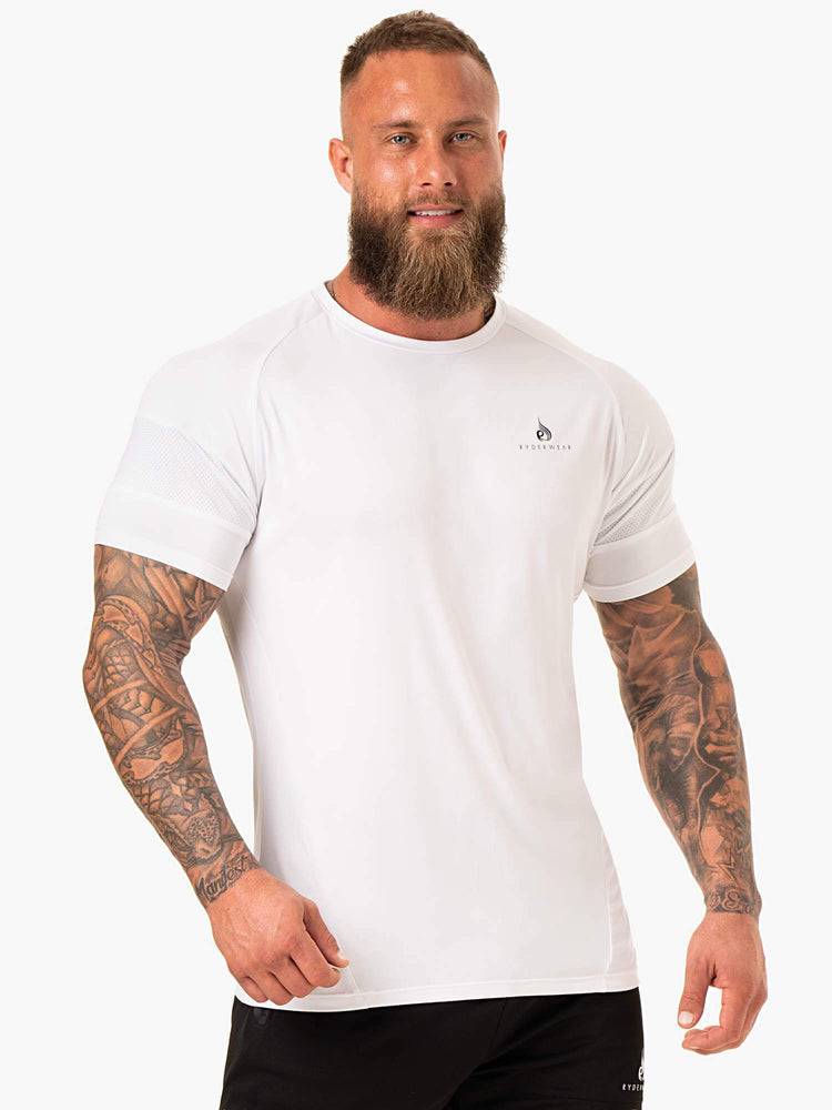 Men's Ryderwear Men T Shirts Action Mesh T Shirts White | NZ1186LH