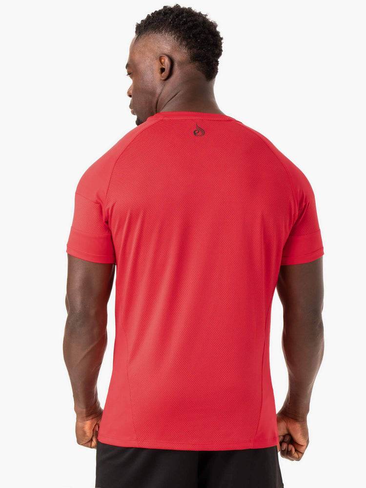 Men's Ryderwear Men T Shirts Action Mesh T Shirts Red | NZ1188XF