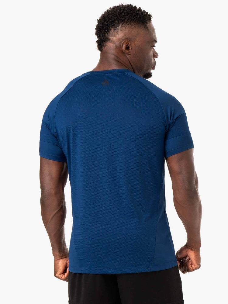 Men's Ryderwear Men T Shirts Action Mesh T Shirts Blue | NZ1190VD