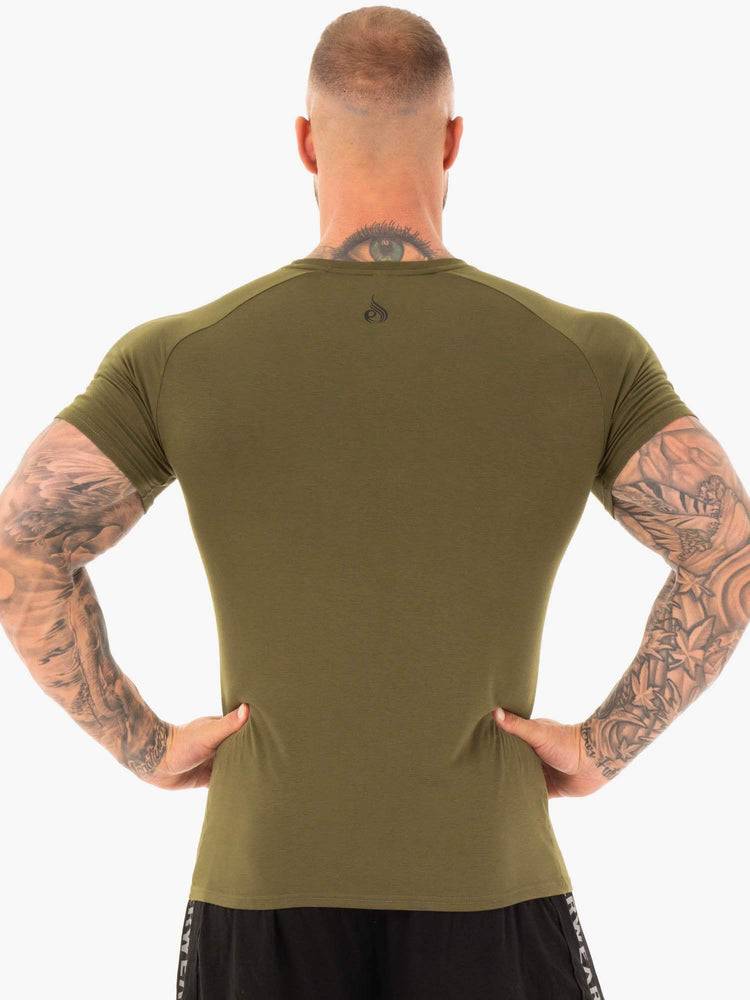 Men's Ryderwear Men T Shirts Active T Shirts Khaki | NZ1191BC