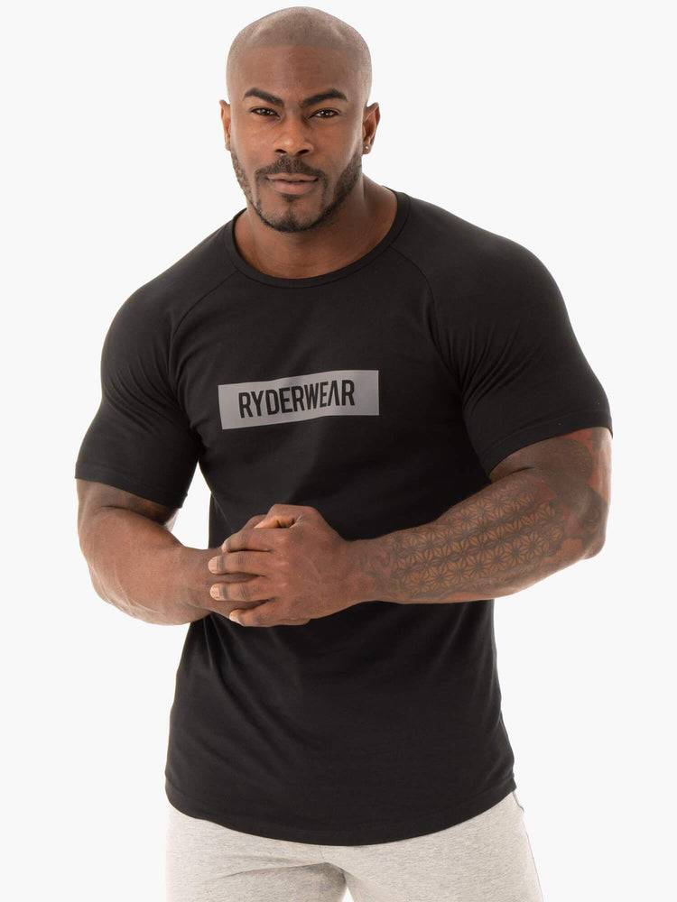 Men\'s Ryderwear Men T Shirts Base T Shirts Black | NZ1197RW