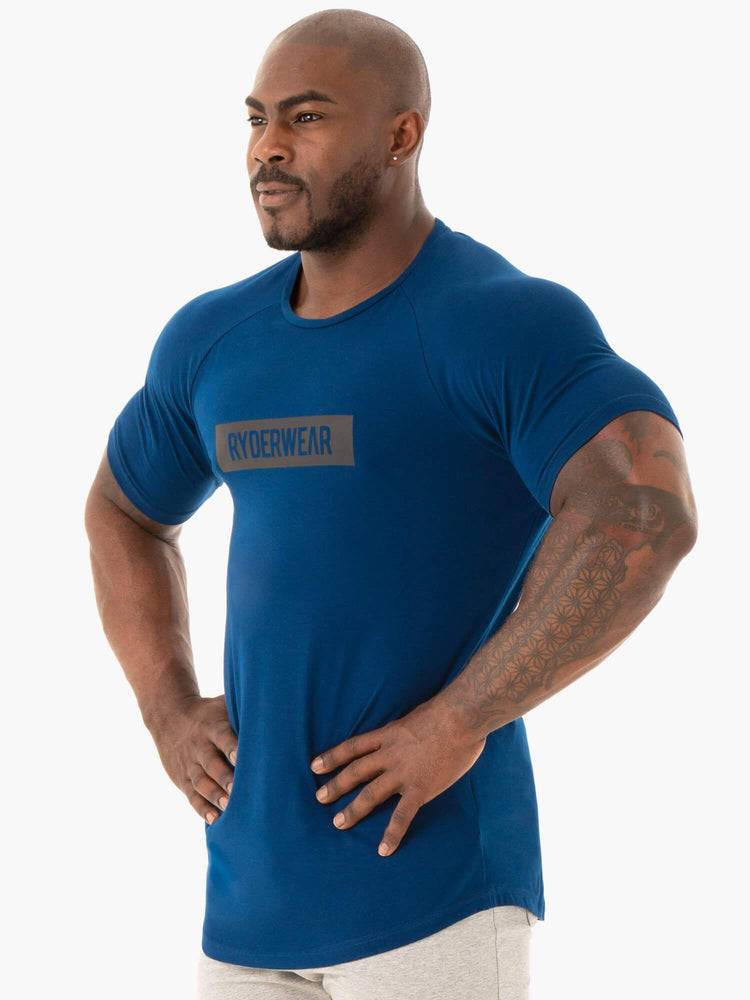 Men's Ryderwear Men T Shirts Base T Shirts Navy | NZ1200UT