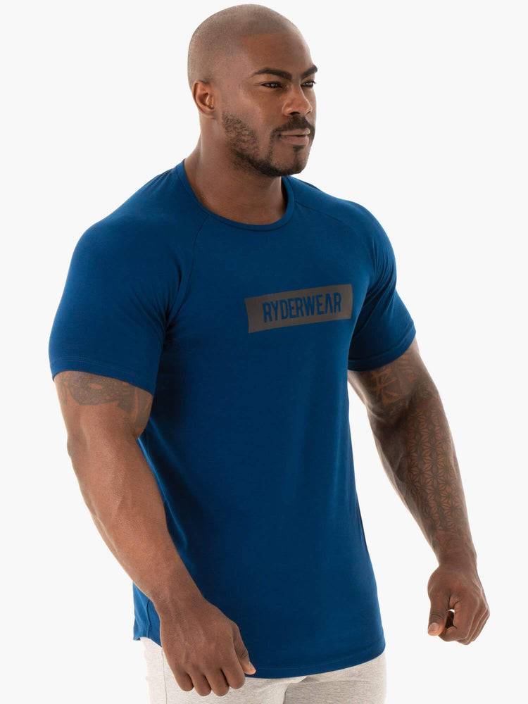 Men's Ryderwear Men T Shirts Base T Shirts Navy | NZ1200UT