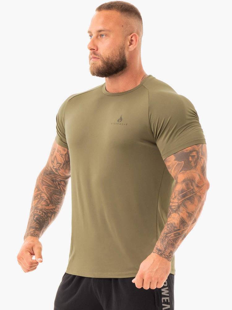 Men's Ryderwear Men T Shirts Breeze T Shirts Khaki | NZ1203PQ