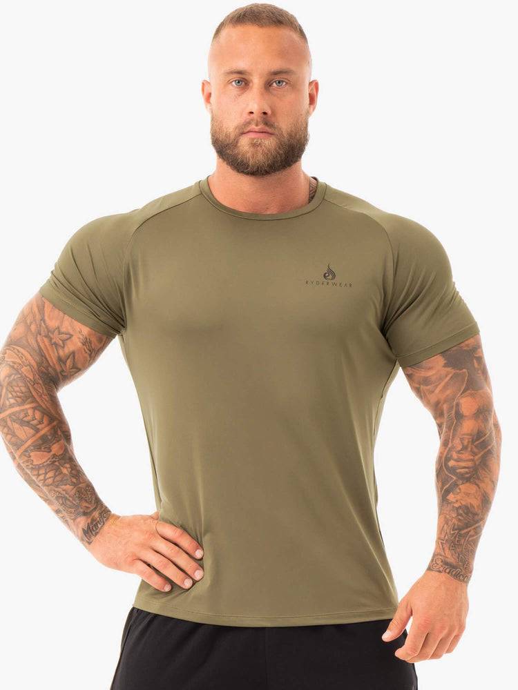 Men\'s Ryderwear Men T Shirts Breeze T Shirts Khaki | NZ1203PQ