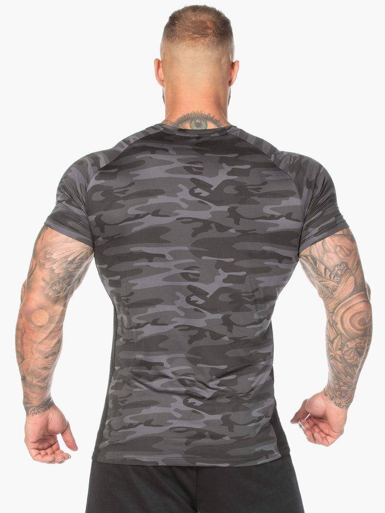 Men's Ryderwear Men T Shirts Camo Mesh T Shirts Black Camo | NZ1207FM