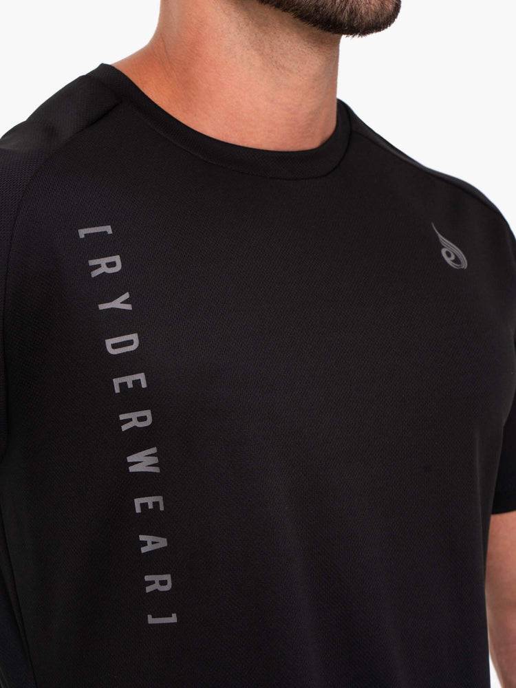 Men's Ryderwear Men T Shirts Camo Tech Mesh T Shirts Black | NZ1209HK