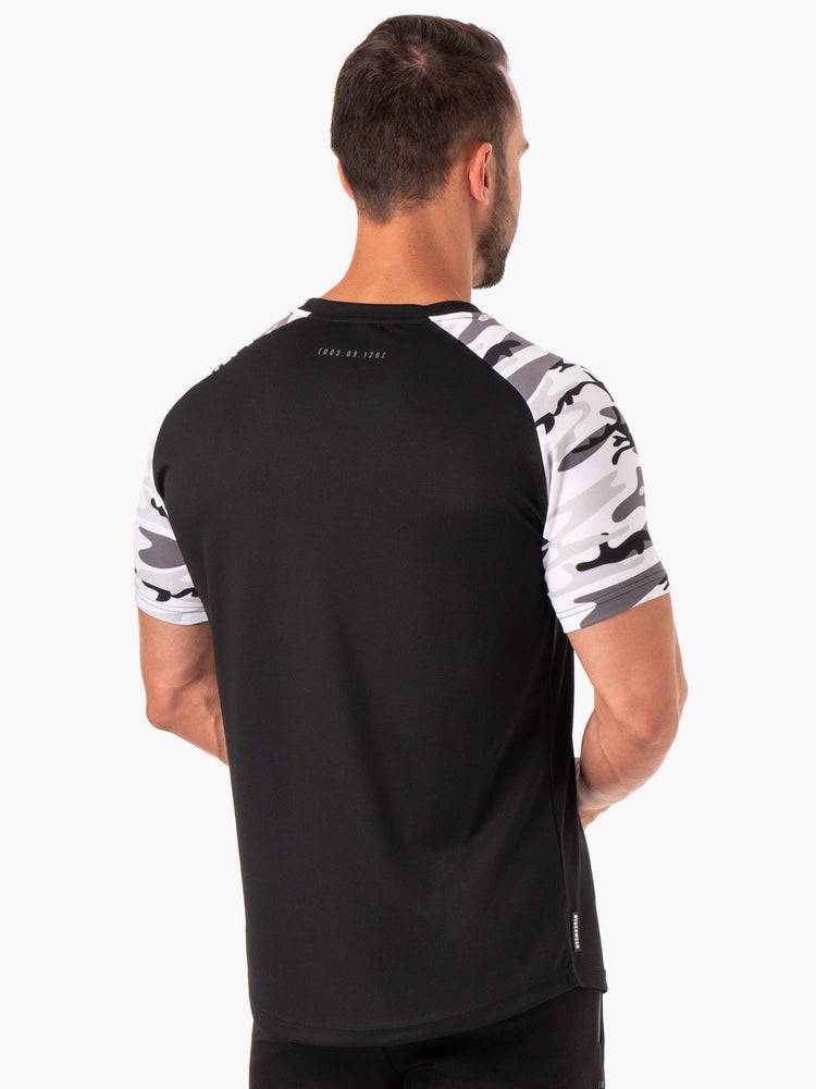 Men's Ryderwear Men T Shirts Camo Tech Mesh T Shirts Snow Camo | NZ1210JJ