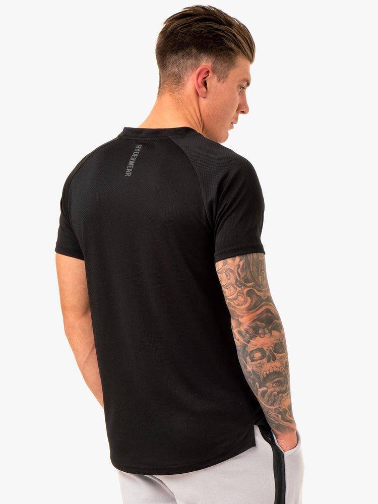 Men's Ryderwear Men T Shirts Enhance T Shirts Black | NZ1217BC