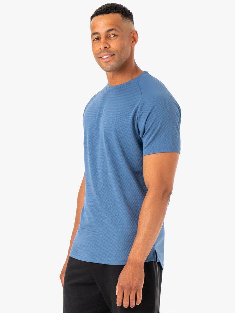 Men's Ryderwear Men T Shirts Enhance T Shirts Blue | NZ1218NB