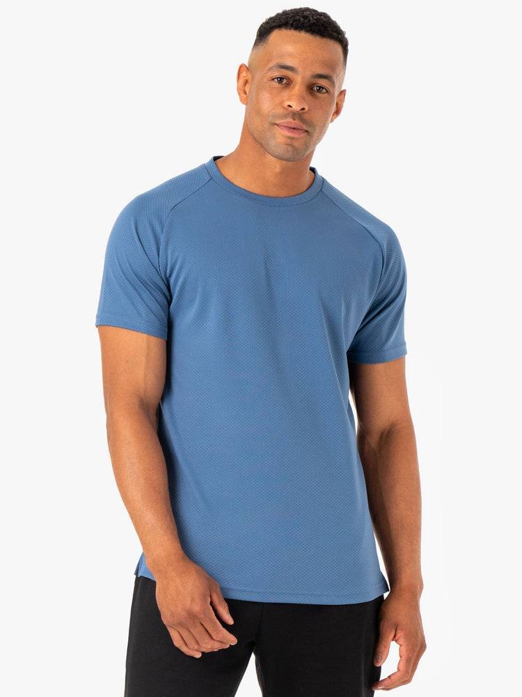 Men\'s Ryderwear Men T Shirts Enhance T Shirts Blue | NZ1218NB