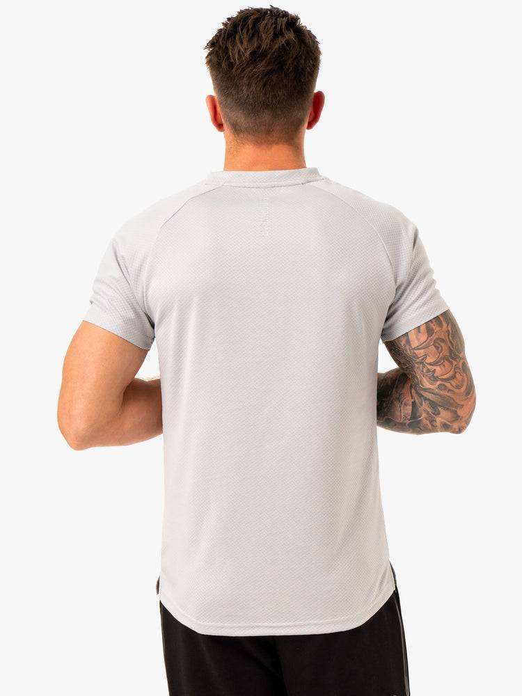 Men's Ryderwear Men T Shirts Enhance T Shirts Snow Grey | NZ1221WY