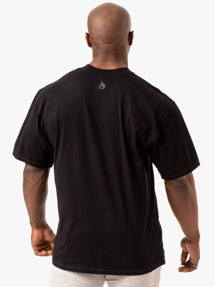 Men's Ryderwear Men T Shirts Force Oversized T Shirts Black | NZ1227IS