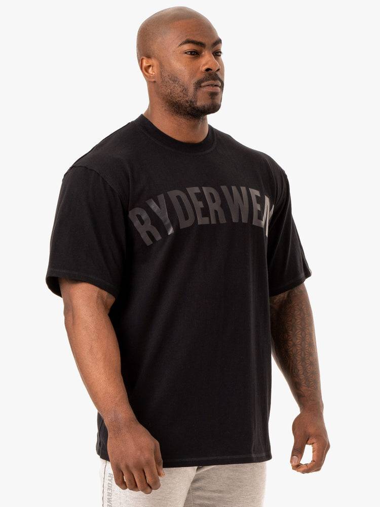 Men's Ryderwear Men T Shirts Force Oversized T Shirts Black | NZ1227IS