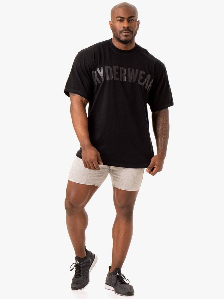 Men's Ryderwear Men T Shirts Force Oversized T Shirts Black | NZ1227IS