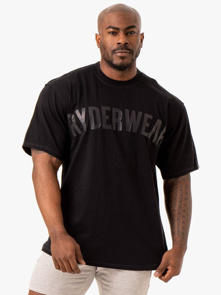 Men\'s Ryderwear Men T Shirts Force Oversized T Shirts Black | NZ1227IS