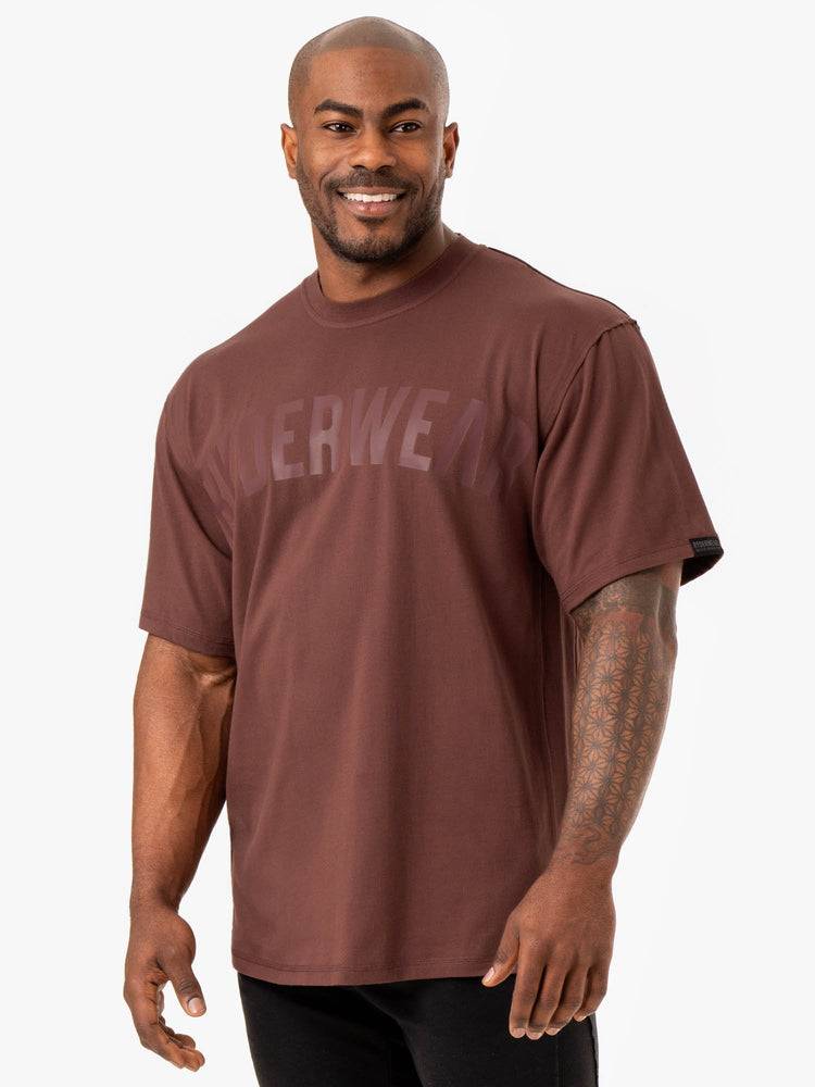 Men's Ryderwear Men T Shirts Force Oversized T Shirts Brick | NZ1228OR